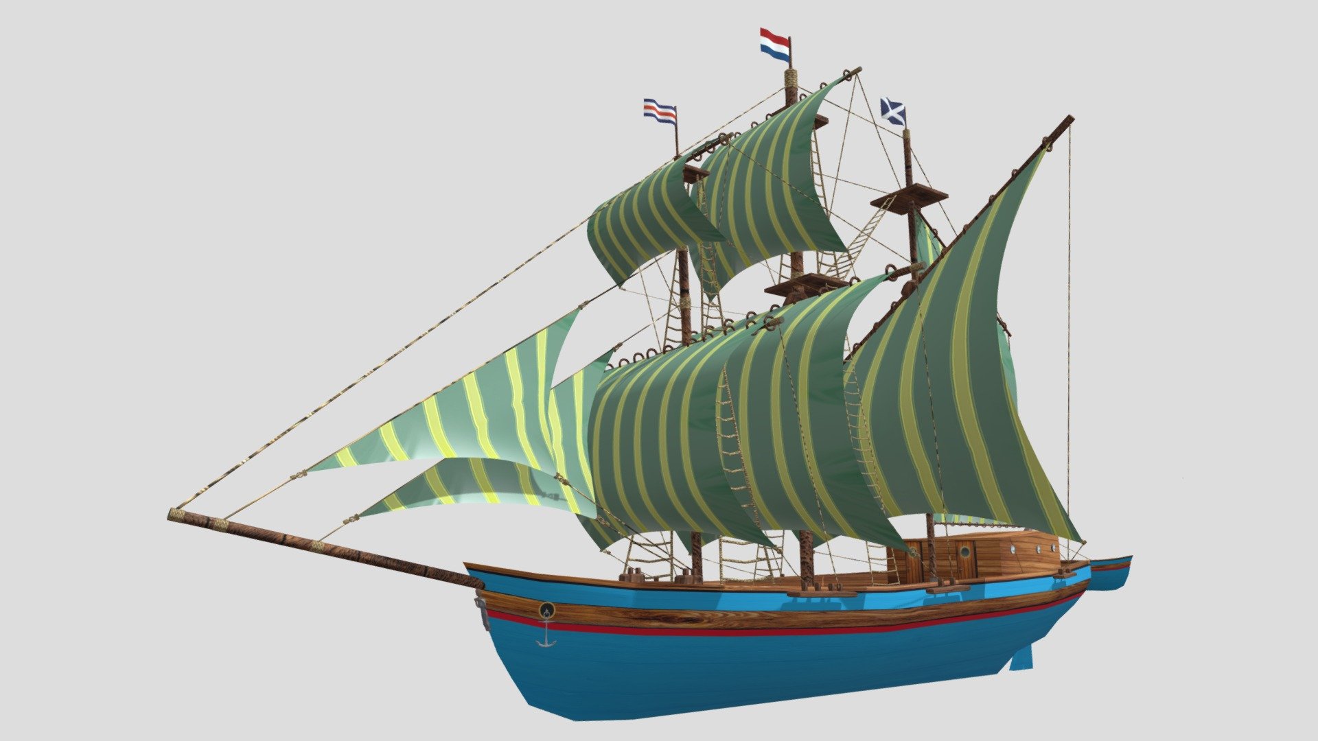 Boat 09 - Download Free 3D model by gogiart (@agt14032013) 3d model