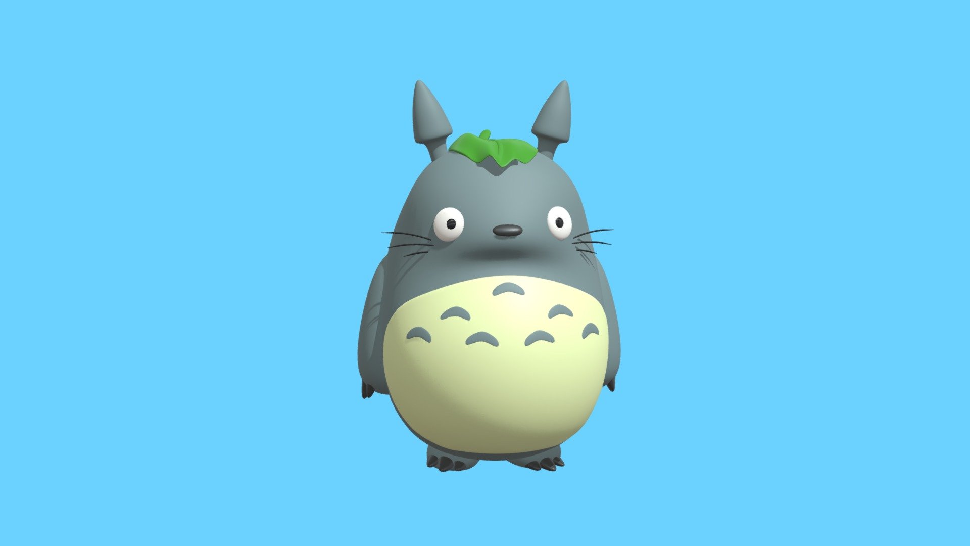 Made my own Totoro in Blender :)) - Totoro - 3D model by Jesse Ragos (@jkiel9) 3d model