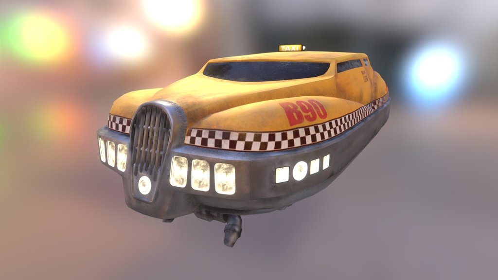 Finally had some time to work on this one again.
This time I improved the textures.

As per request; the model has been made available for download. :) - The Fifth Element - Korben's Taxi (WIP) - Download Free 3D model by Dust (@wootinator) 3d model