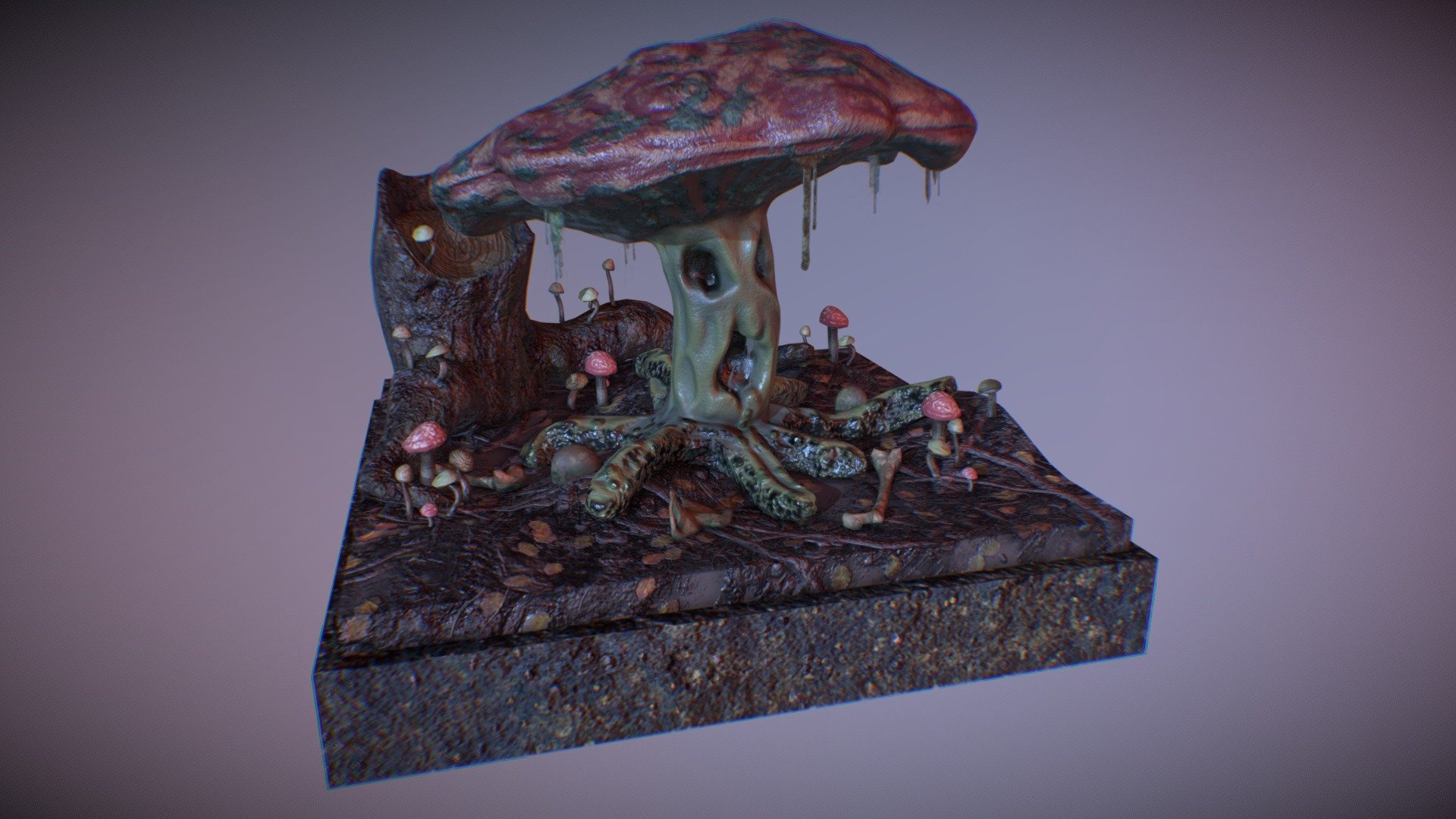 Low-poly: Autodesk Maya
High-poly: ZBrush
Texturing: Substance Painter - Mushroom - Buy Royalty Free 3D model by ikrosis 3d model