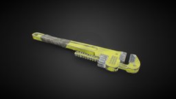 Pipe Wrench pipe, tools, wrench, tool, gameready, wrench-tool