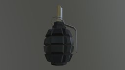 Low-Poly F-1 Grenade