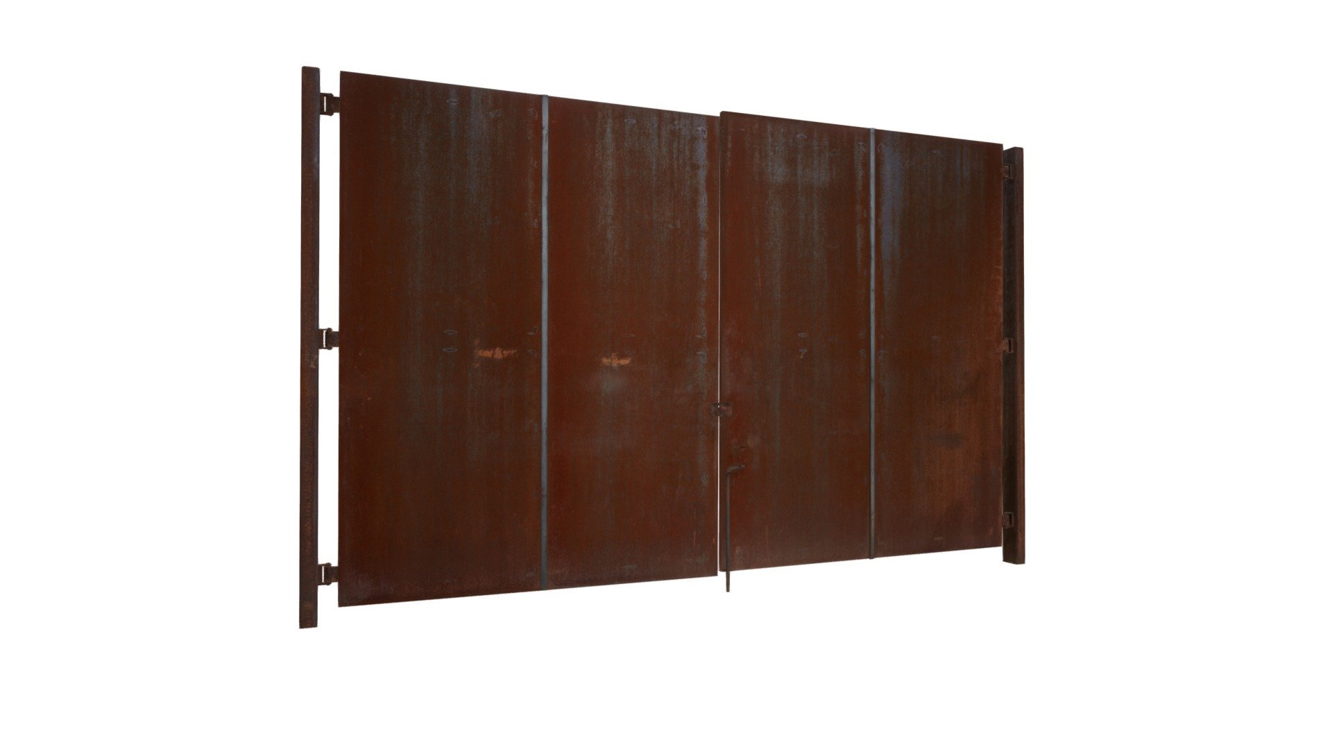 Highly detailed 3D model of a rusty metal wall

Photo-scanned using 74 images

Processed in Reality Capture

Modeled in Maya
 


Size: X:1342cm x Y:202.5cm x Z:85cm

Centered on X,Y,Z axis - Rusty_Metal_Door - Buy Royalty Free 3D model by POP417 3d model