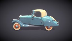 Hot Rod Constructor (WIP) automobile, polygonal, progress, classic, wip, old, auto, 1930s, talbot, 1930, low-poly, asset, game, lowpoly, low, car, interior
