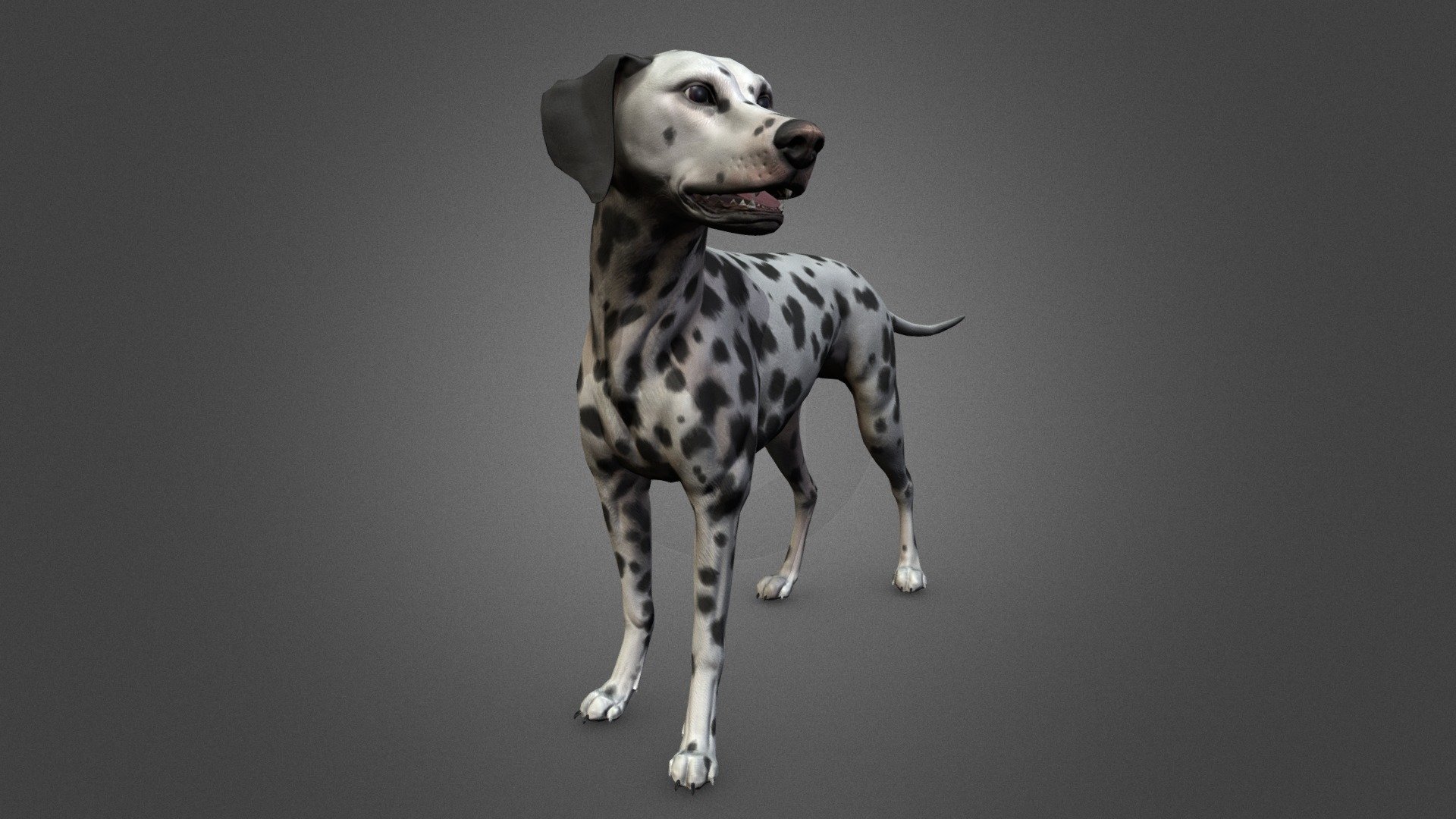 Character game asset I did of this animal :) - Dalmatian - 3D model by Simone Rizio (@simonerizio) 3d model