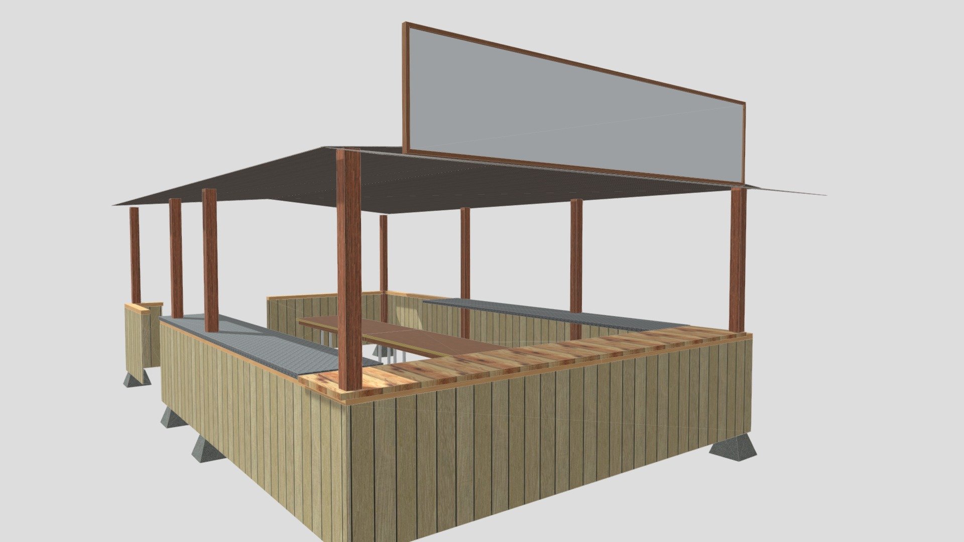 Oregon country Fair Booth 310 - OCF Falafel Booth 310 - Download Free 3D model by fldrafting 3d model
