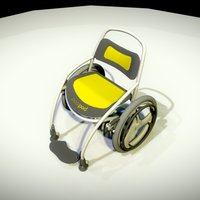 Explore Poolpod Aqua Wheelchair in 3d 