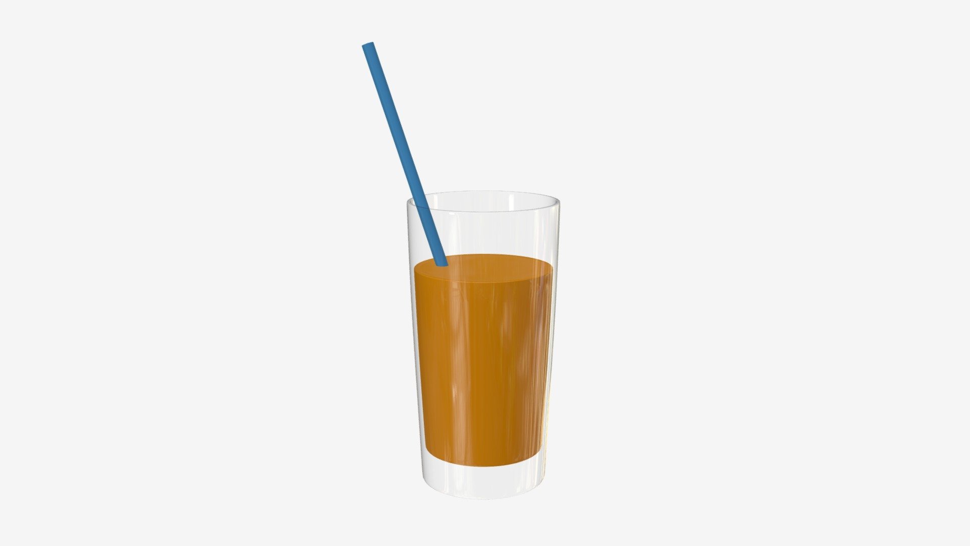 Glass with orange juice and straw 01 - Buy Royalty Free 3D model by HQ3DMOD (@AivisAstics) 3d model