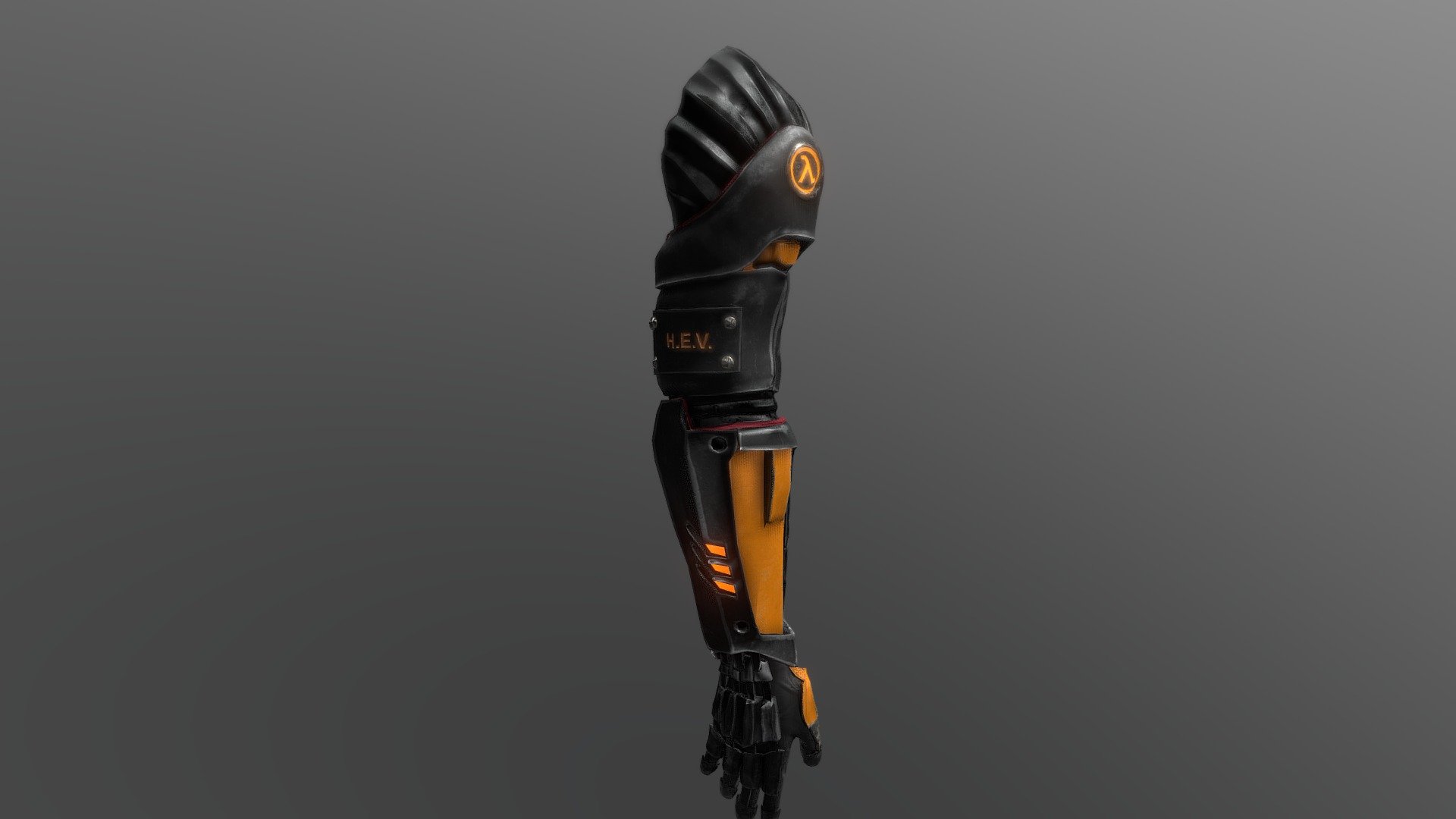 Fan art of the Half Life H.E.V suit - H.E.V. Arm Suit - 3D model by CaptainSpoof 3d model