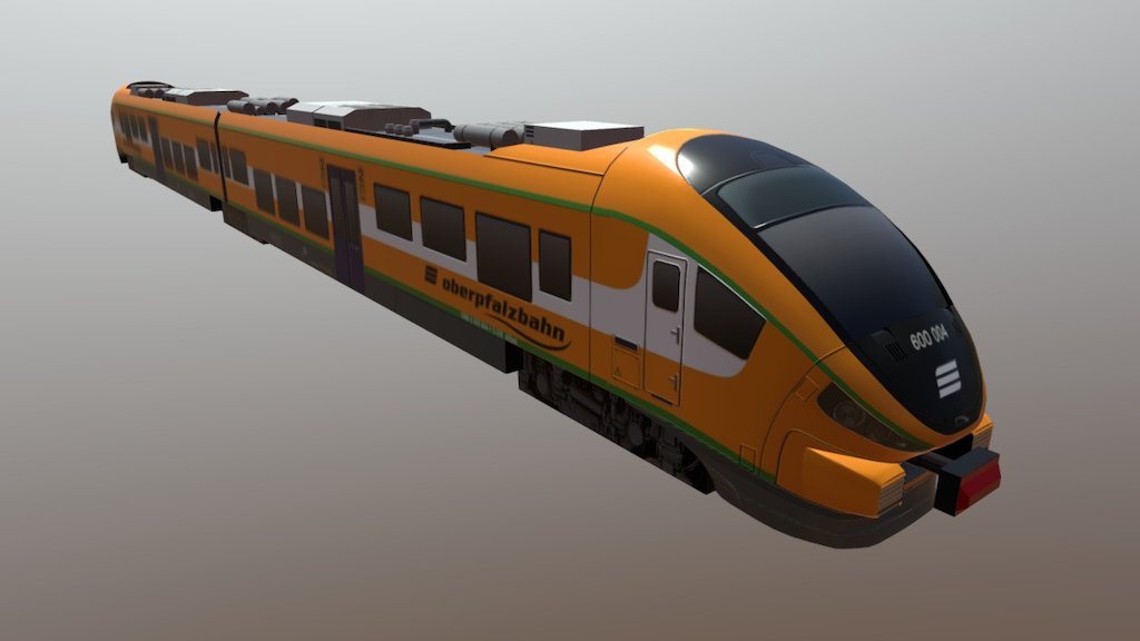 PESA Link with Oberpfalzbahn livery, developed for Cities Skylines 3d model