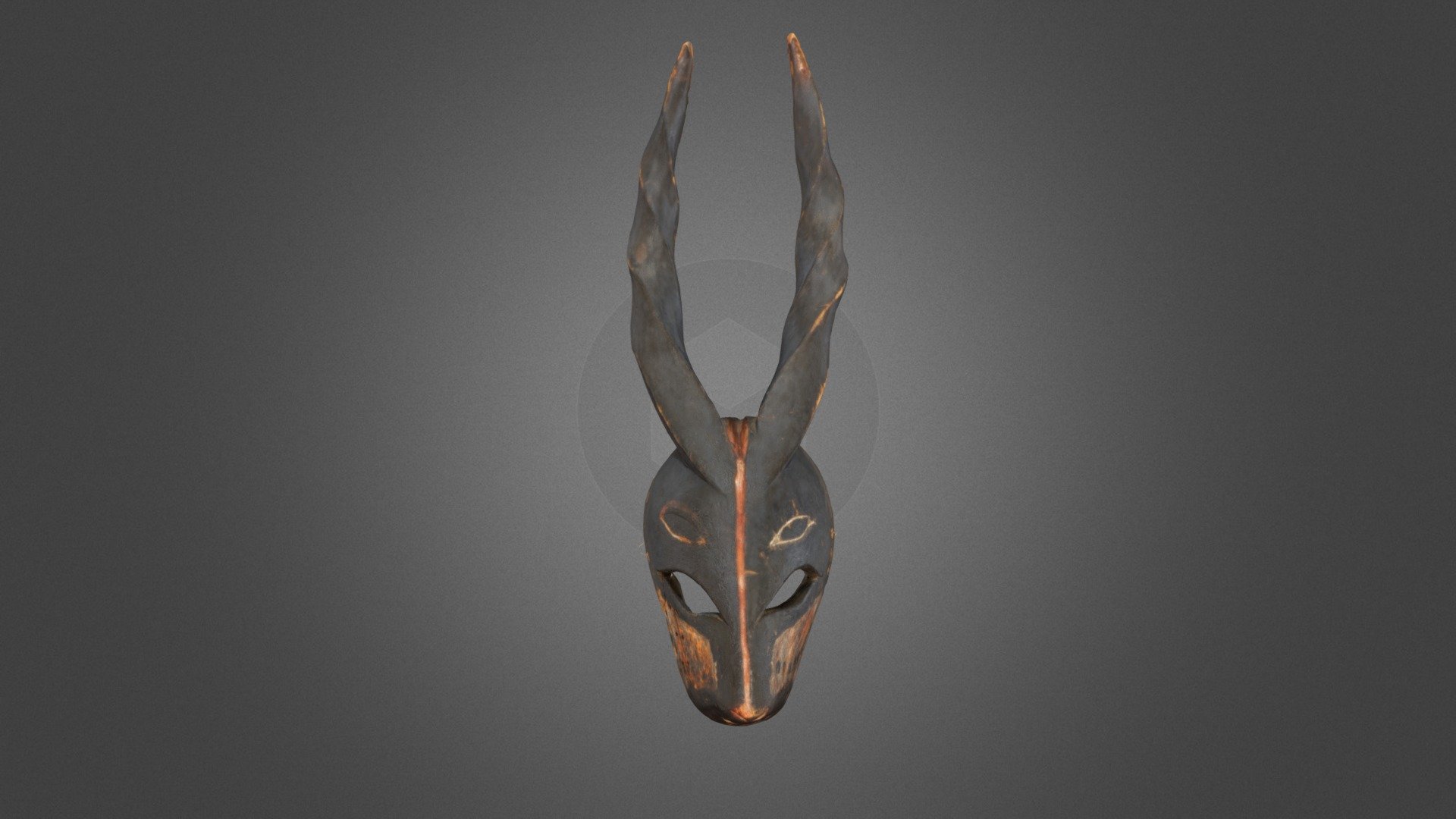Mask made by Ogoni Cultural Group (southern Nigeria), 20th c., from the collection of the Williams College Museum of Art 3d model