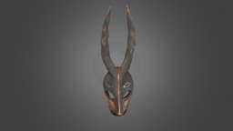 Karikpo Mask (antelope) mask, nigeria, antelope, animal, wood, ogoni