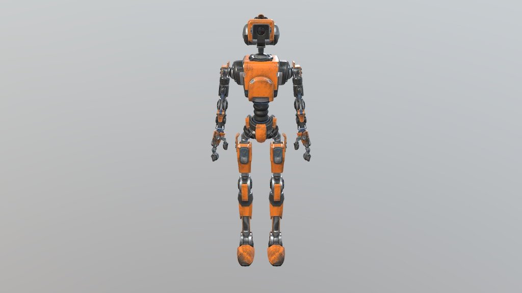 This one is my worker, reapair robot. Wanted to make it a little cute, but dirty and &lsquo;tired' as well 3d model