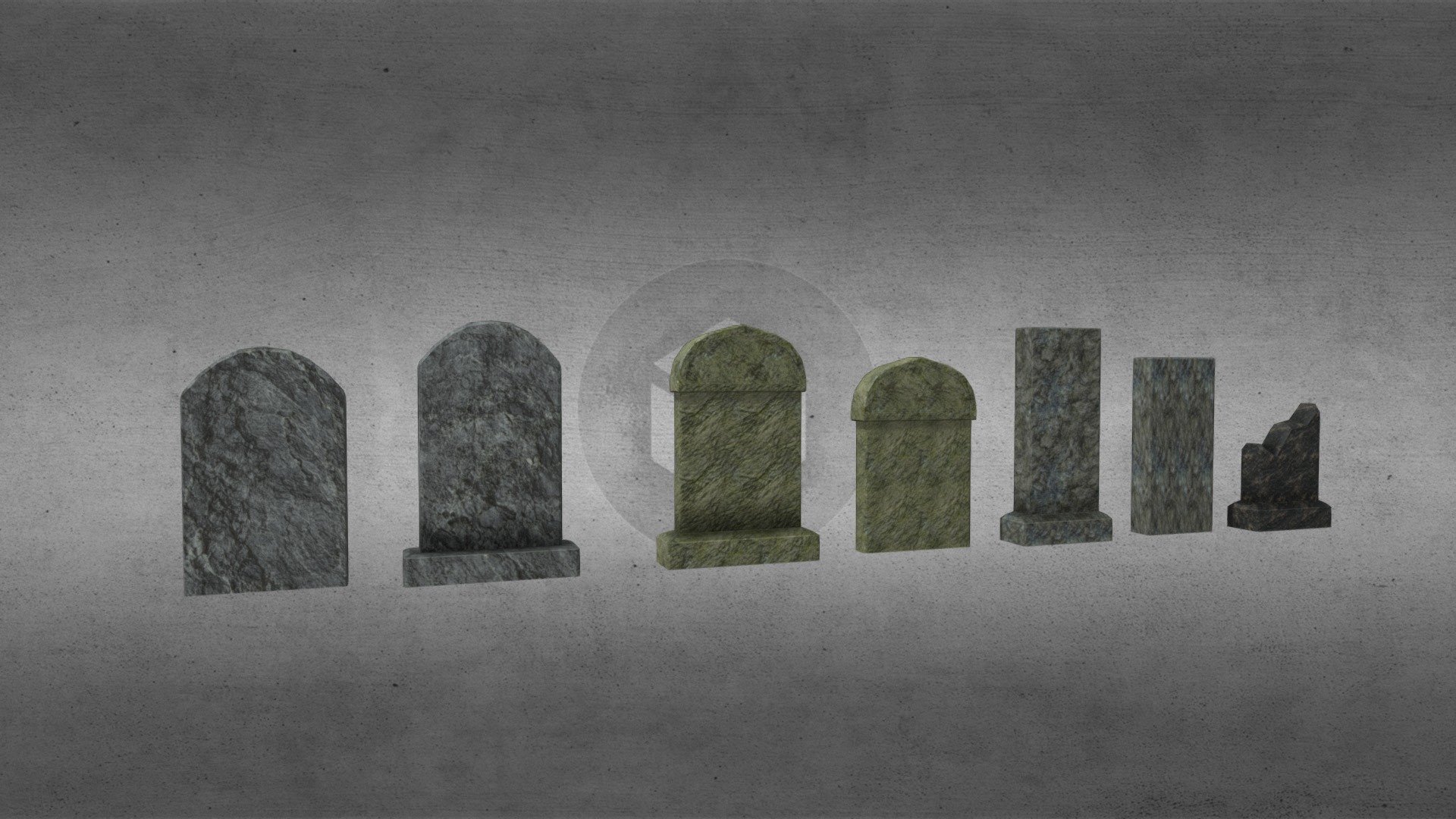 graveyard tombstones from the game Duellum Medieval Wars - Tombstones - Download Free 3D model by LucasPresoto 3d model