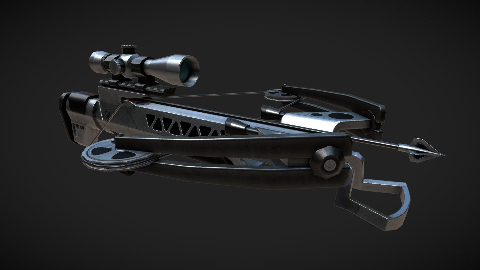A crosbow made for a WarFriends unit - Crossbow - 3D model by mpolivka 3d model