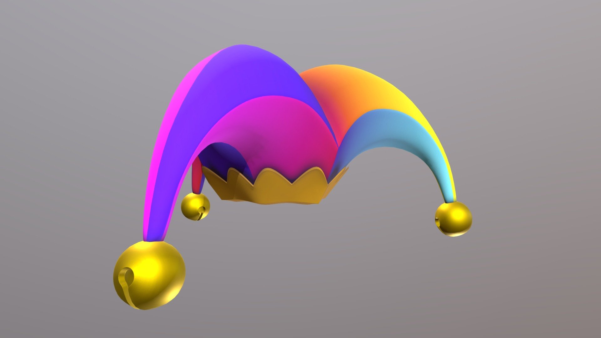 Jester hat with clean surfaces and stylized effects. Part of a set of 3. All versions share the same model, only the texturing is different.

Modeled in Blender, then textured in Substance 3D Painter 3d model