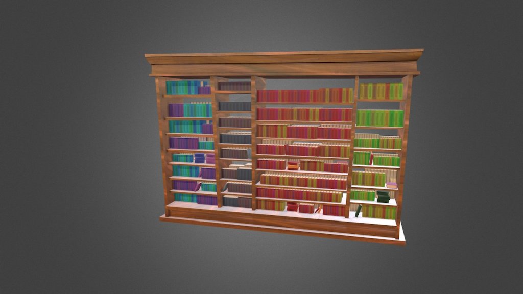 Bookshelf - 3D model by CallumHarwood3D 3d model