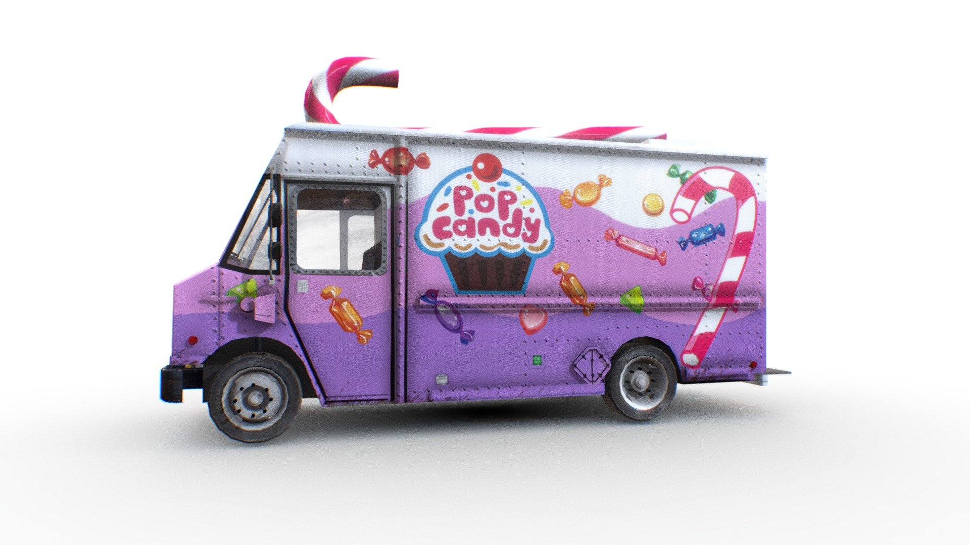 Candy Food Truck 3D Model - Candy Food Truck - Buy Royalty Free 3D model by Omni Studio 3D (@omny3d) 3d model