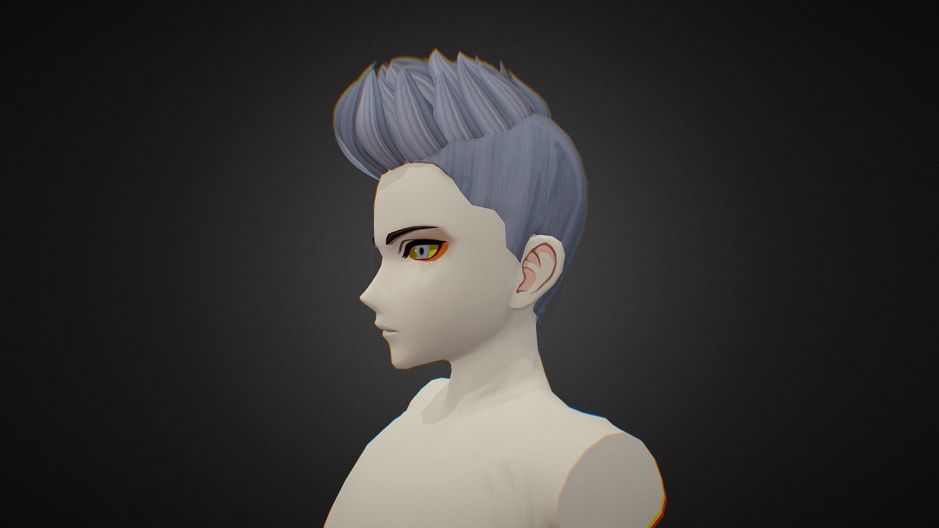 Anime Hair 4 - 3D model by HiepVu (@ngchipv) 3d model