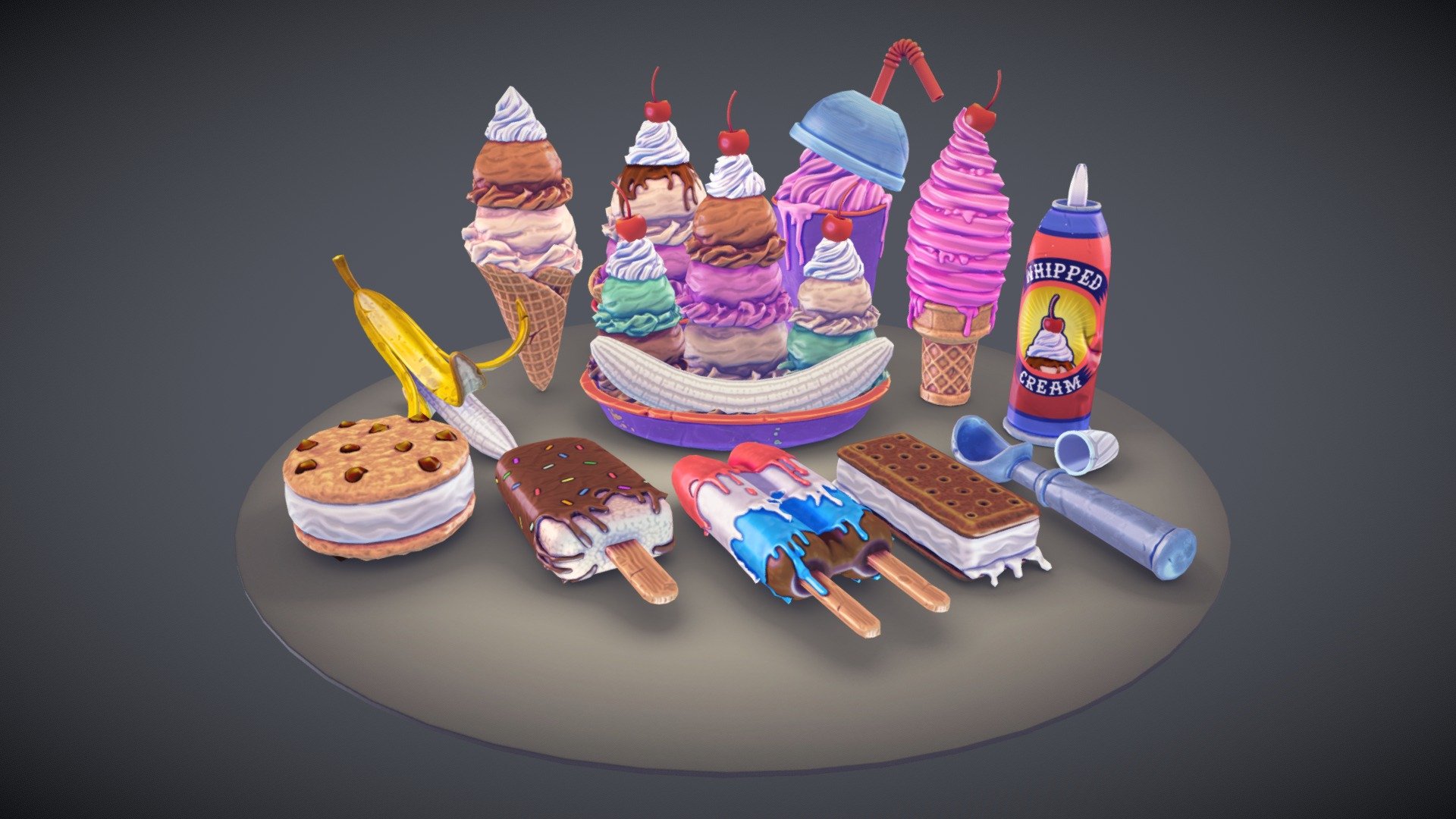 Ice Cream - 3D model by Aidan Quigley (@Aidan.Quigley1) 3d model