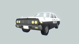 Police Car Japanese Low poly vehicles, cars, policecar, lowpoly, blender3d