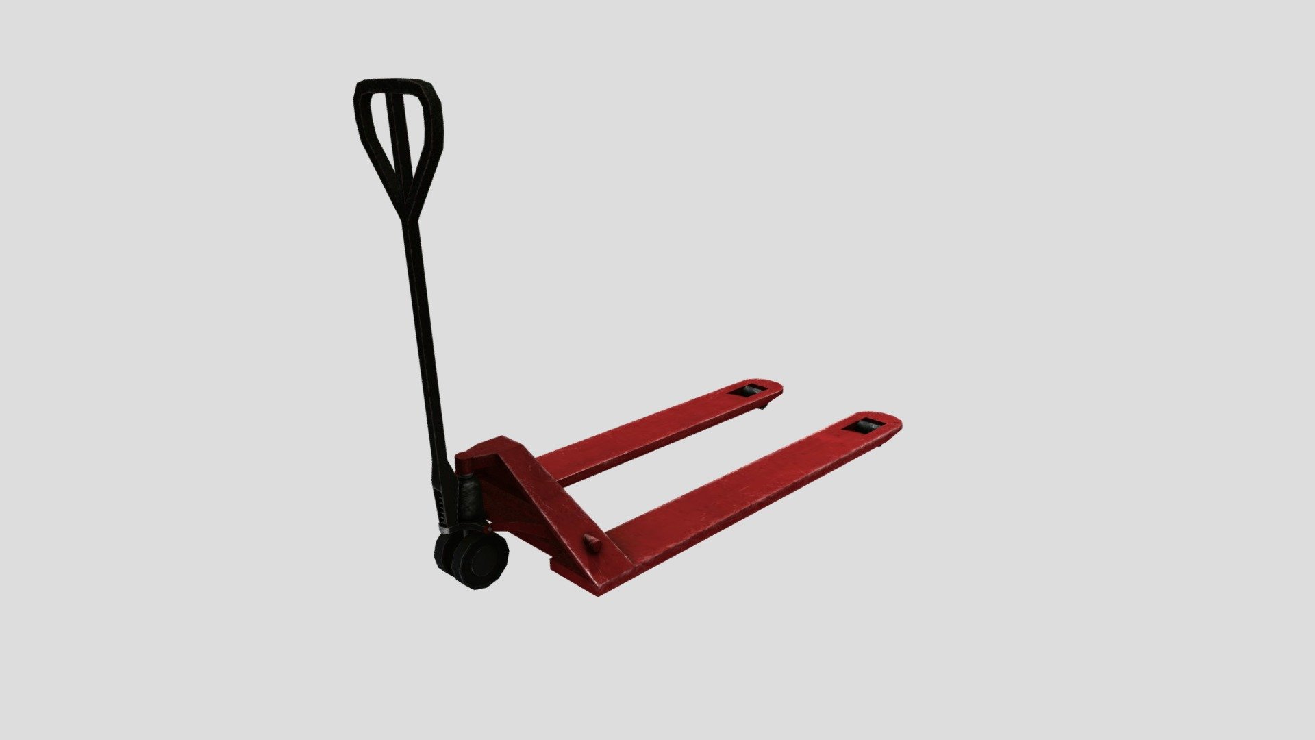 Model is low poly and ready for use in games
Modeled in 3ds Max 2014
Renders are taken from the viewport using metal ray

Specifications
Model:


Pallet Jack has 896 Polys, 975 Verts
Polygons are all quads or tris, no n-gons
Model unwrapped manually to make most efficient use of the UV space
No special plug-ins needed to use this product
All materials and objects named appropriately

Textures:


1024x1024 diffuse, specular and normal maps
All colors are included as diffuse maps
Textures in .jpg format
 - Pallet Jack - Download Free 3D model by Vadya_Rus 3d model