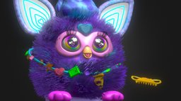 Furby Purple [2023] cute, toy, purple, animatronic, furby, tattletail, robot, 2023