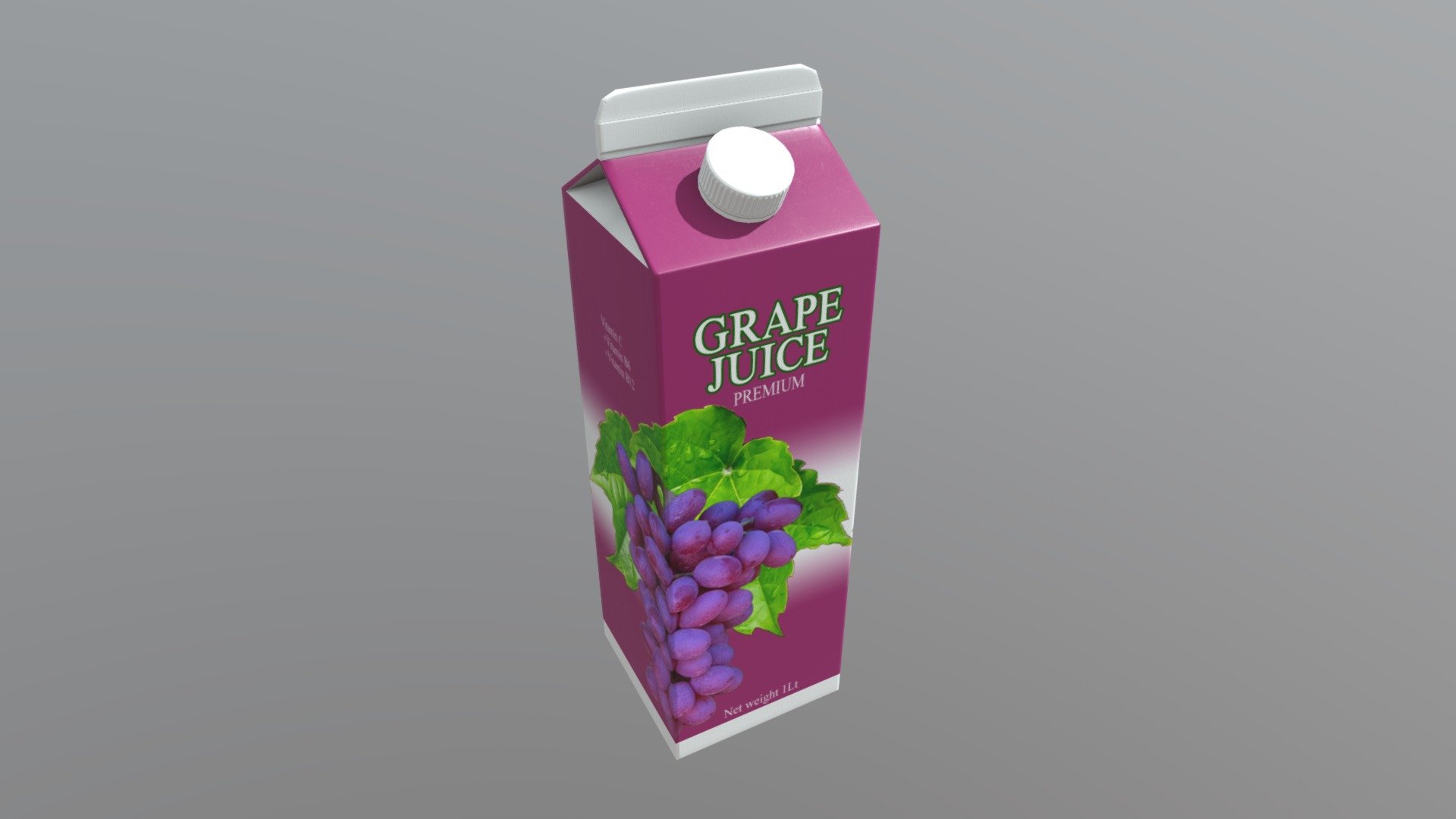&lsquo;This Grape is great, try it now or later.' Includes x2048 PBR textures. The normal map is baked from the high poly model.

If you need help with this model or have a question – please do not hesitate to contact with me. I will be happy to help you.

Contact: plaggy.net@gmail.com - Grape Juice - Buy Royalty Free 3D model by plaggy 3d model