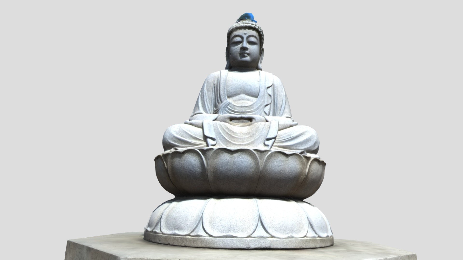 A Stone Meditating Buddha Statue at Nan Tien Buddist Temple Australia - Stone Buddha Statue - Download Free 3D model by ezearo 3d model