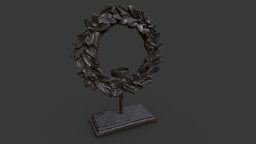 Wreath object, stand, wreath, candle, metal, design, decoration, ring