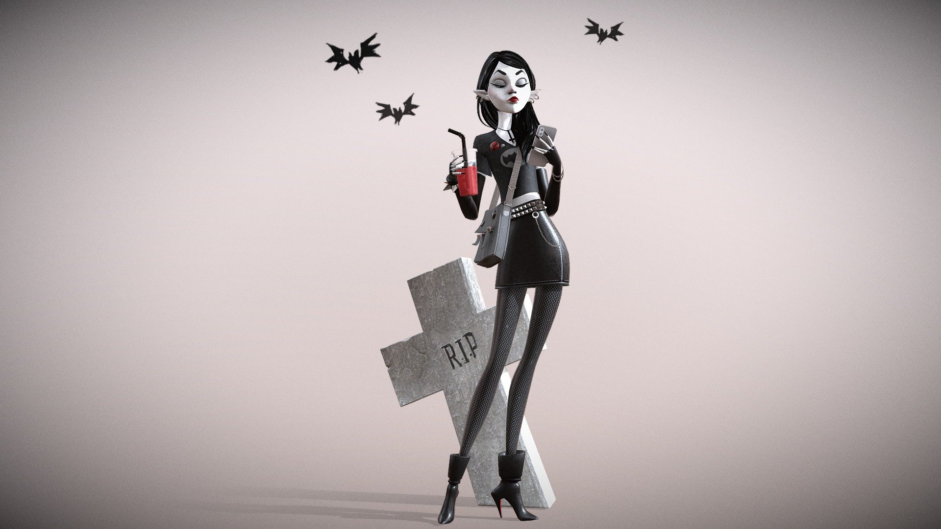 Vampire lady. Original concept by Serge Birault
Full renders: https://www.artstation.com/artwork/Le5vKR - Vampire Lady - 3D model by bandinopla (@pablobandinopla) 3d model