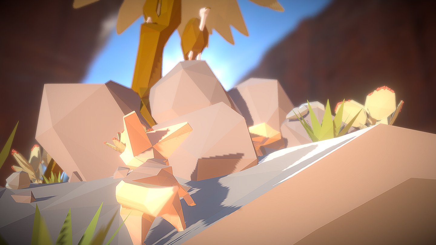 Low poly scene.
All animals (not the eagle) are rigged 3d model