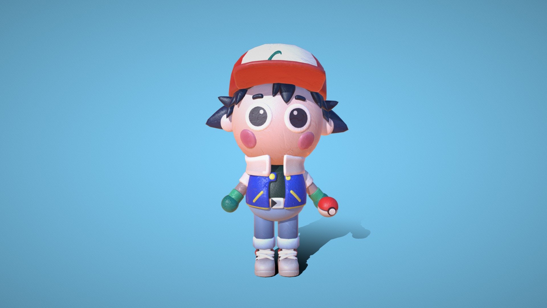 Gotta catch them all ! 

I'm back with a new stylized clay character ! I chose Ash from Pokémon because that was by far my favorite TV show and game when I was a child. 

It's rigged with advanced skeleton/Maya and textured with Substance Painter/Designer. Still modeled and animated with Maya .

Which character would you like me to create next ? - Pokémon Ash - Stylized Clay Character - Buy Royalty Free 3D model by Coco Jinjo (@CocoJinjo) 3d model