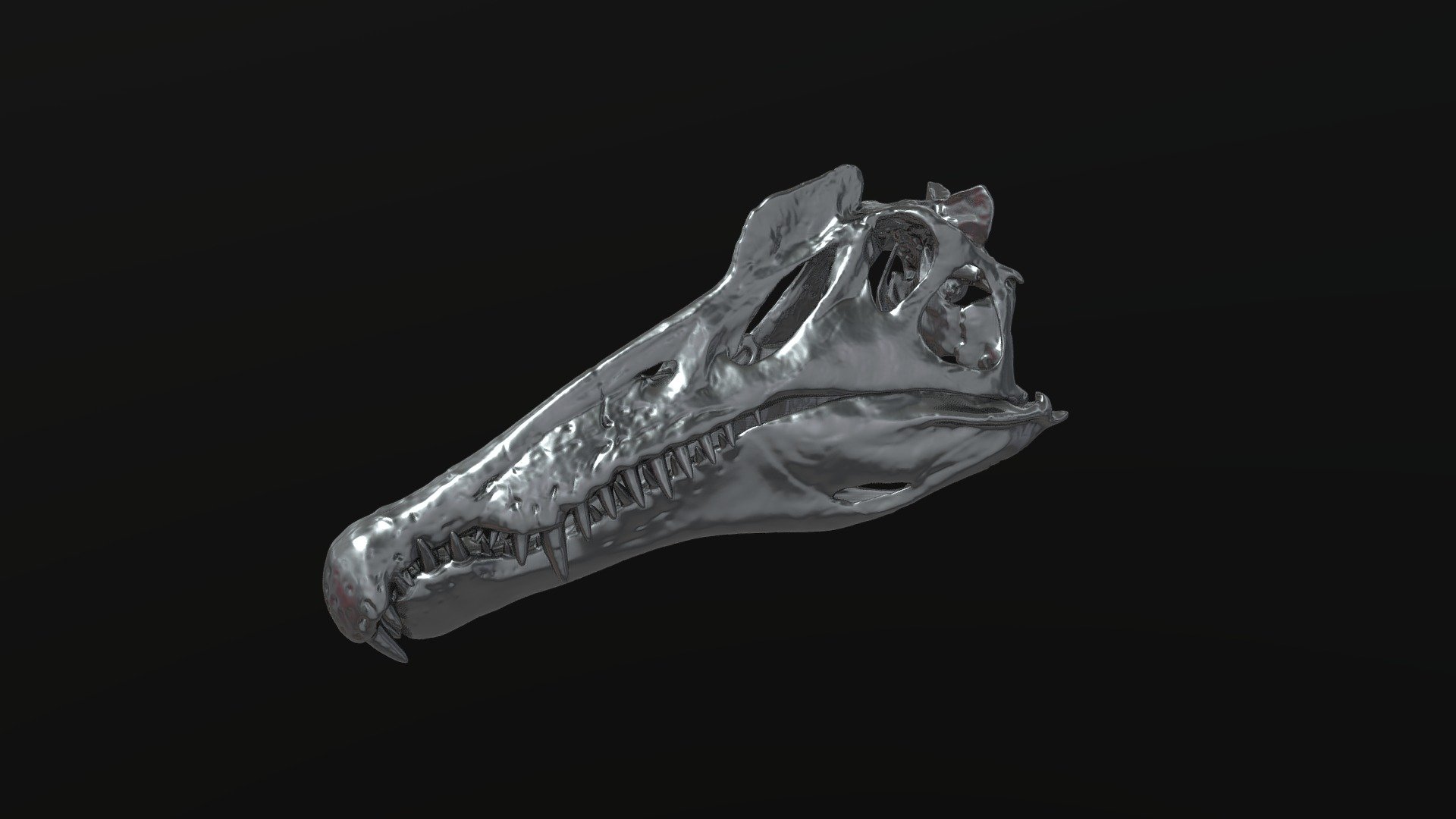 Hi guys! This model is highly detailed. No painting was done. The model consists of 2 pieces. You can cut it into pieces in Zbrush if you want. Spinosaurus skull. 196018 points. Model is 3dprintable ready If you like my work, comment and like it. I am very happy and my motivation is increasing. Thank you 3d model