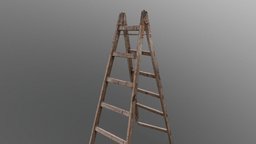 Wooden step ladder vintage wooden, 3d-scan, prop, vintage, warehouse, ladder, broken, antique, pattern, grunge, props, 3d-scanning, destroyed, depot, lumber, step, steps, stepladder, photogrammetry, texture, scan, home, material, industrial