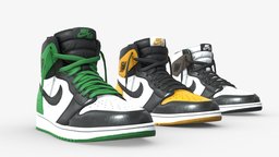 Air Jordan 1 Low Poly Triple Pack green, shoe, one, style, leather, orange, high, fashion, three, pack, foot, collection, brown, taxi, retail, footwear, suede, sole, bundle, jordan, mocha, apparel, 1, noai