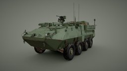 Stryker eight wheeled armored fighting vehicle armour, armored, videogame, army, unreal, fighting, america, militar, eight, videojuego, tank, armoured, tanque, united, marines, stryker, states, blindado, wheeled, ejercito, eeuu, militari, unity, asset, vehicle