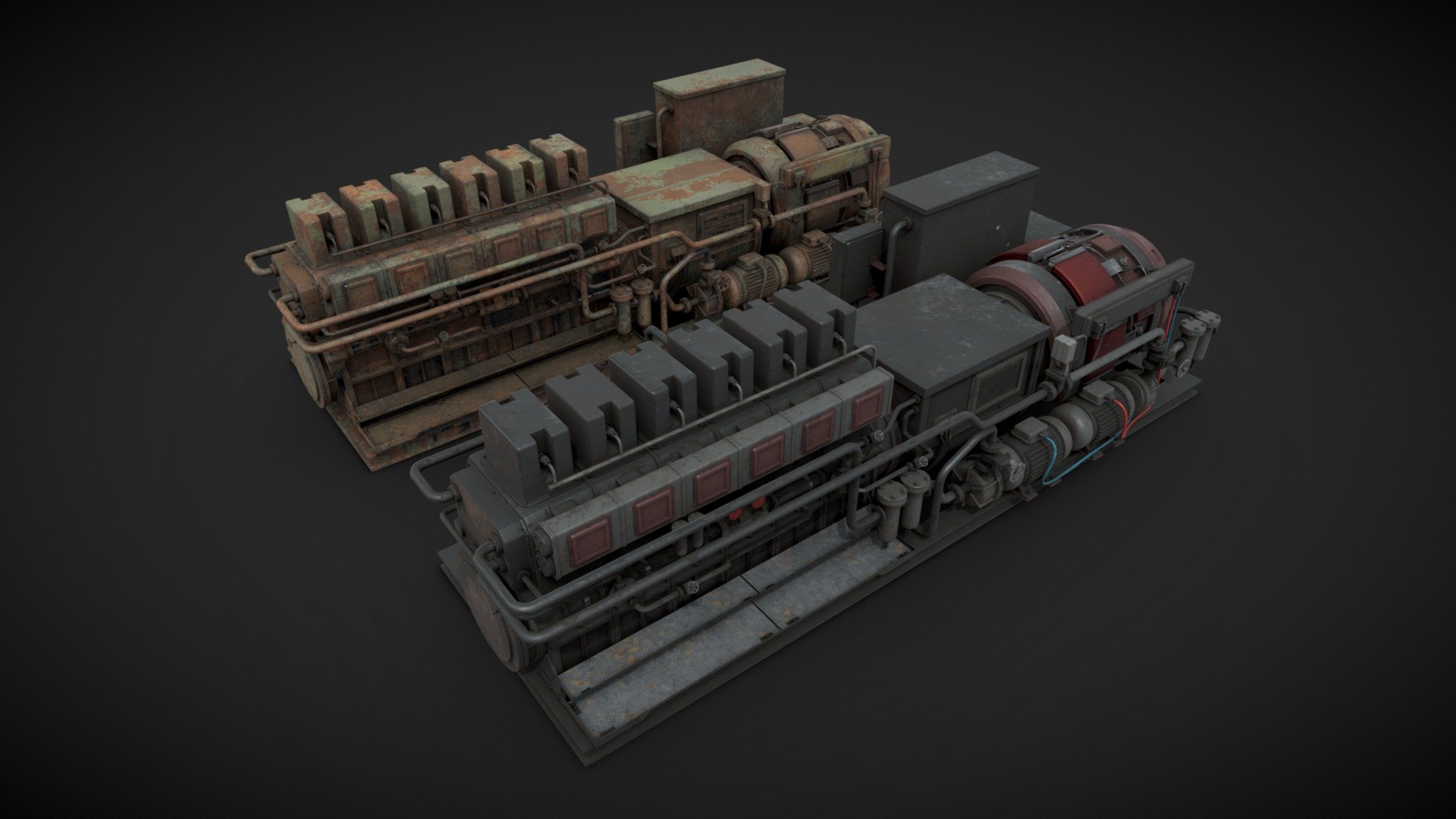 Machinery device for industerial visualizations 

Regular painted and rusted 

4k PBR png textures included 

Non overlapped UVs - Machinery device - Buy Royalty Free 3D model by maxpsr 3d model