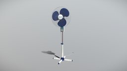 Air fan from the 90s (lowpoly) fan, 90s, asset, lowpoly, air, gameready, electonic