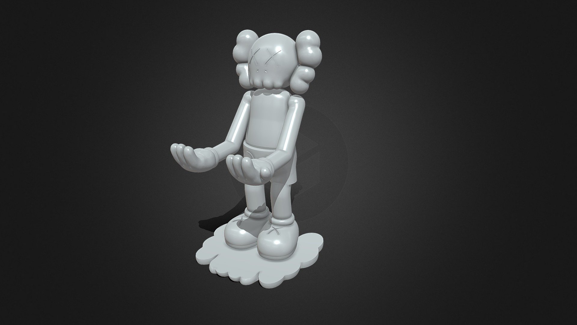 Model ready for FDM and SLA:
Discover the iconic world of KAWS with this mesmerizing 3D-printable model. Inspired by the renowned artist's distinctive style, this model captures the essence of KAWS' playful yet thought-provoking designs. Whether displayed as a centerpiece in your collection or used as a statement piece in your gaming setup, this model adds a touch of contemporary artistry to any space. Crafted with precision and attention to detail, it's a must-have for art enthusiasts, collectors, and gamers alike.

To purchase this printed model visit our store at https://shorturl.at/zIR13 - KAWS 3d model for 3d printing - Buy Royalty Free 3D model by TheEmerald 3d model