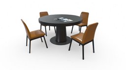 BoConcept Modern Table modern, armchair, table, scandinavian, boconcept, 3d, lowpoly, chair