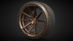 Rim WheelForce CF3-FF R &Tire Michelin 255/30R20