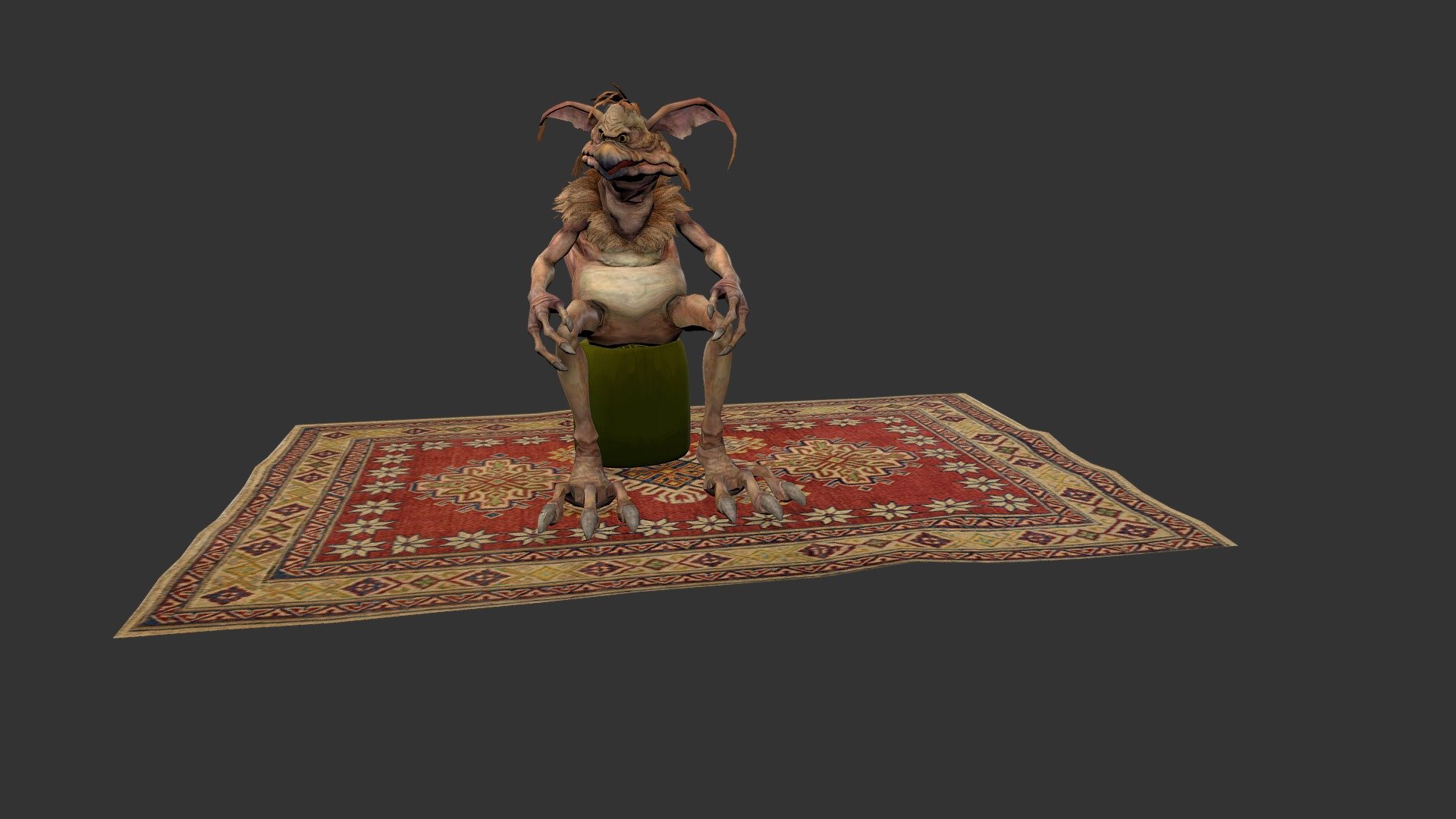 Salacious B. Crumb was a Kowakian monkey-lizard who worked as a jester in the court of the crime lord Jabba the Hutt.

Salacious B. Crumb is just one of the many Star Wars exhibits that can be seen in the Star Wars Virtual Museum.

Download the Star Wars Virtual Museum here:

http://www.starwarsvirtualmuseum.com - Salacious Crumb - 3D model by Mind Mulch for The Masses (@mindmulchforthemasses) 3d model