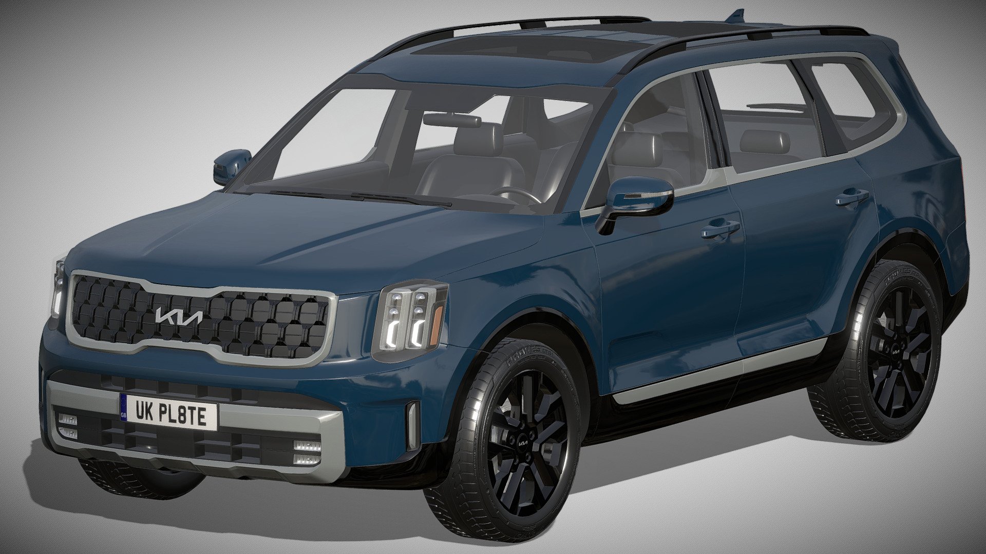 Kia Telluride 2023

https://www.kia.com/us/en/telluride

Clean geometry Light weight model, yet completely detailed for HI-Res renders. Use for movies, Advertisements or games

Corona render and materials

All textures include in *.rar files

Lighting setup is not included in the file! - Kia Telluride 2023 - Buy Royalty Free 3D model by zifir3d 3d model