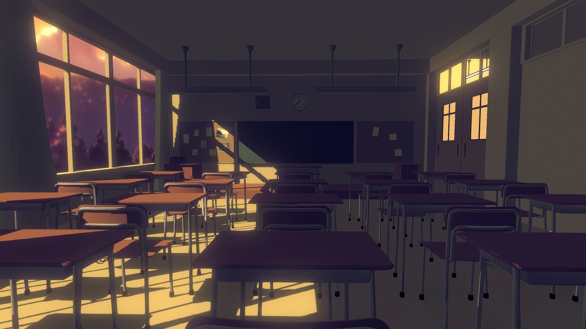 AnimeClassRoom For Visual Novels - AnimeClassRoom - Download Free 3D model by AnixMoonLight (@ani111) 3d model