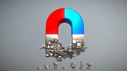 Low-Poly Nut And Bolt Components (Package 1)