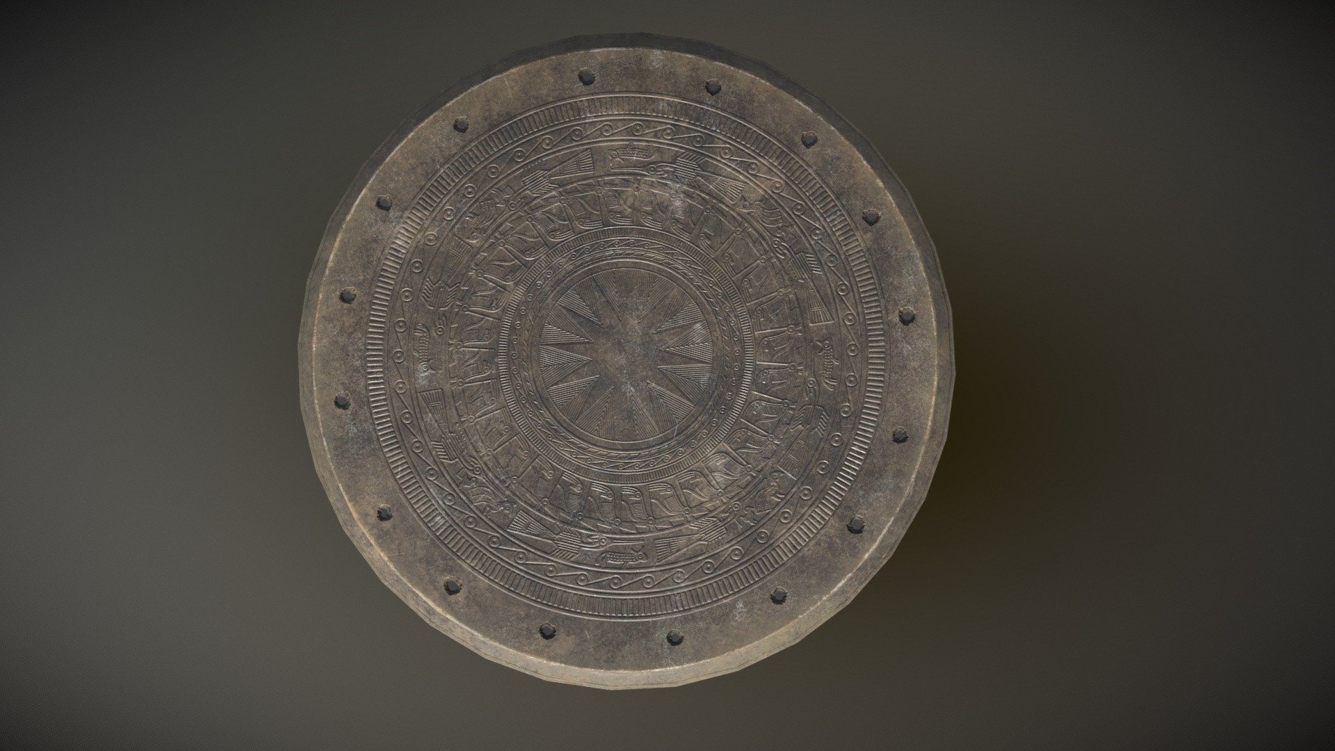 Bronze drum Dong Son - 3D model by Trumf 3d model