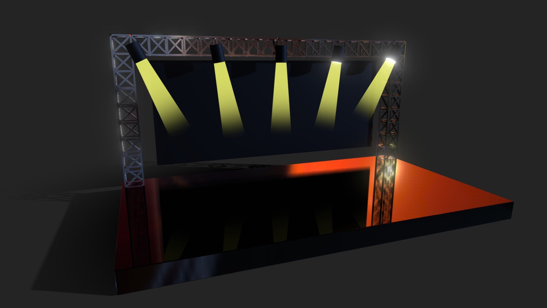 Virtual stage with Truss and spotlights

Check out rest of my virtual stages in this collection: https://skfb.ly/oNXwv - Virtual Stage with lights - Buy Royalty Free 3D model by tamminen 3d model