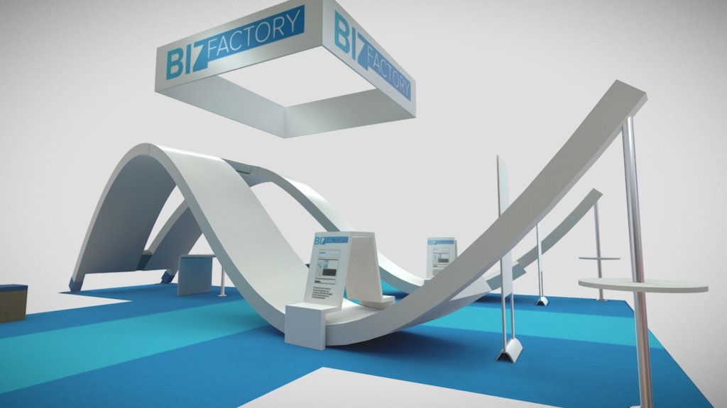 Made with Blender 3D - Exhibition Booth - 3D model by Thomas Kress (@animationxyz) 3d model