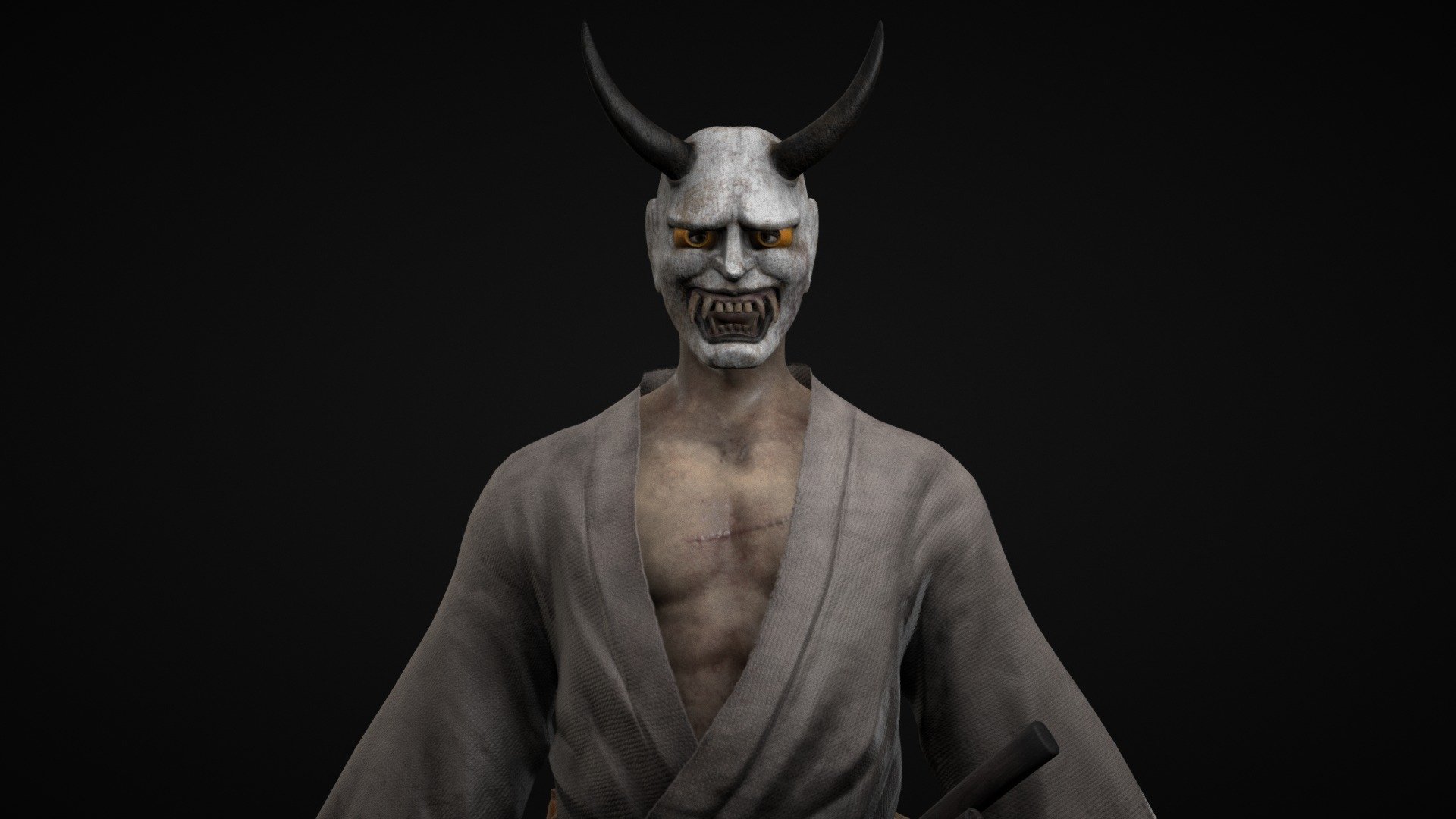 I've wanted to make a samurai for a long time, I really liked the result 3d model